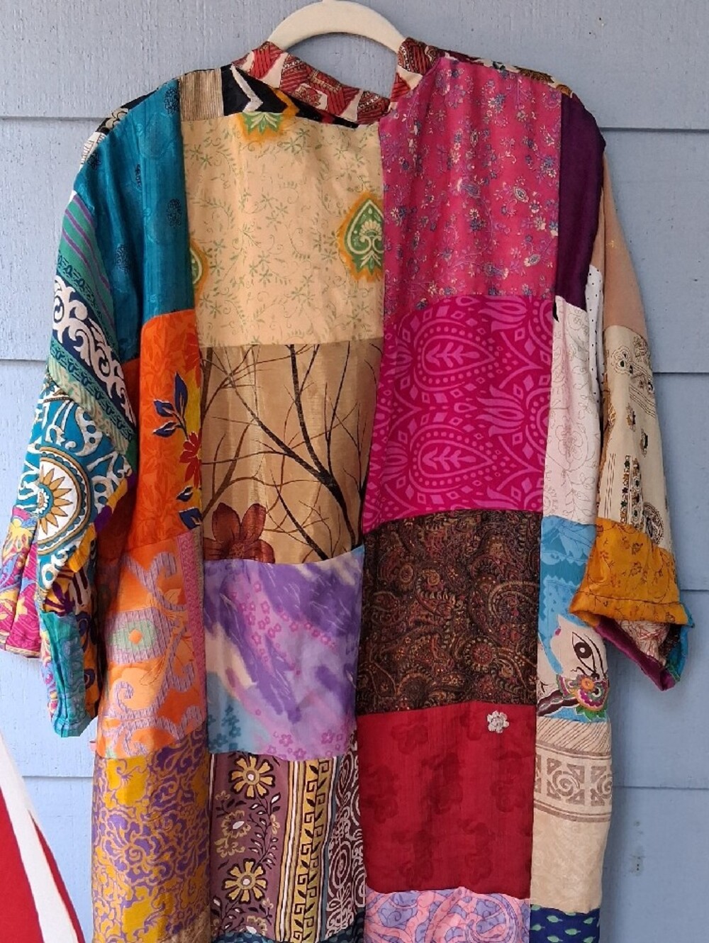 Silk Patchwork Robe - Picture 6 of 9